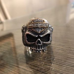 Motor Harley Davidson Double Guns Mens Ring Approx. Size 13